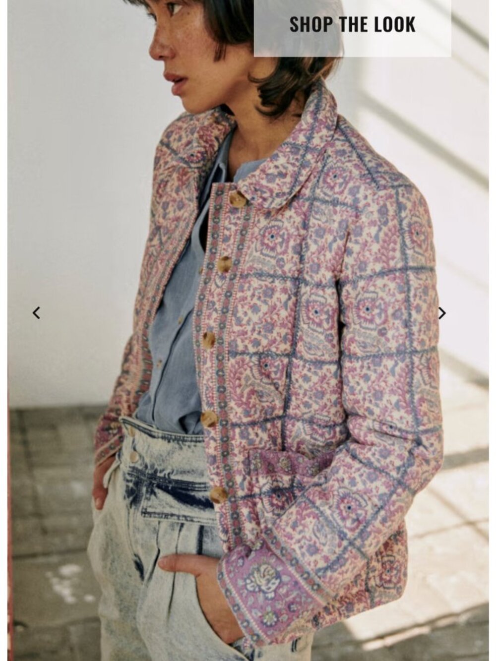 Sezane x Sea New York William jacket mixed Emilia SZ36US4 purple floral bust40